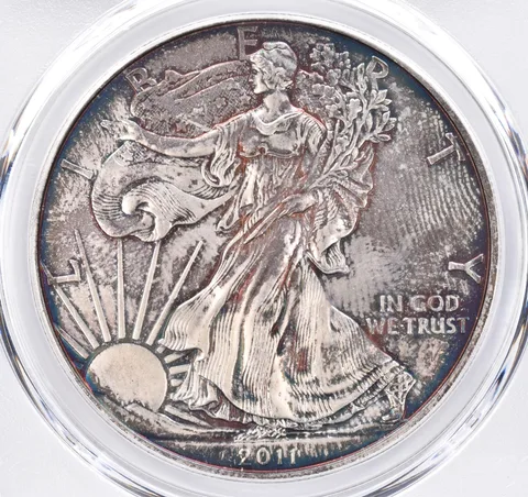 2011 American Silver Eagle MS61 PCGS Beautiful Tone *1539
