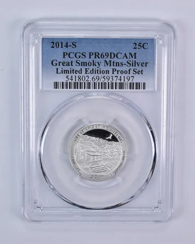 2014-S ATB Quarter Silver Great Smoky Mountains Limited Edition PR69 DCAM PCGS