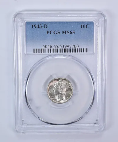 1943-D Mercury Dime MS65 PCGS Blue Label