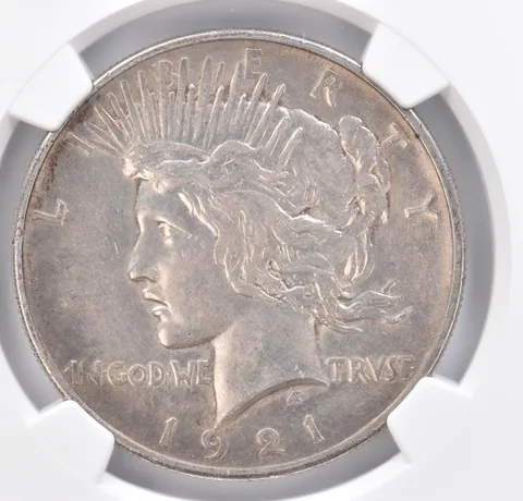 1921 Peace Silver Dollar High Relief Genuine NGC Beautiful Tone *1111