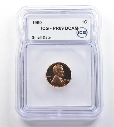 1960 Lincoln Memorial Cent Small Date PR69 DCAM ICG