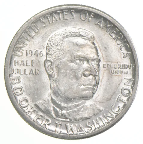 BU 1946-D Booker T Washington Memorial Commemorative Silver Half Dollar