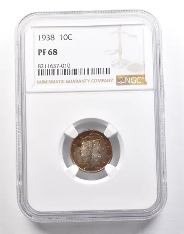 1938 Mercury Dime PF68 NGC *2220