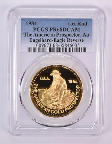 1984 Engelhard American Prospector 1 Oz Gold Eagle Reverse PR68 DCAM PCGS *1018