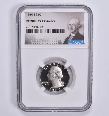 1980-S Washington Quarter PF70 UCAM NGC Special Lbl