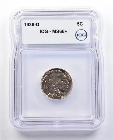 1936-D Indian Head Buffalo Nickel MS66+ ICG *1640