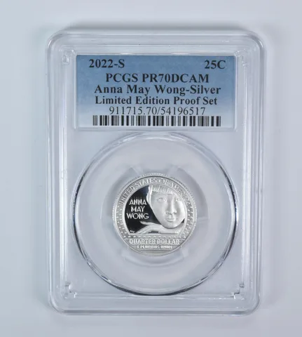 2022-S American Women Quarter Anna May Wong Silver Limited Ed Set PR70 DCAM PCGS