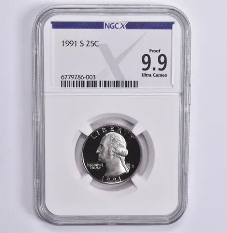 1991-S Washington Quarter Proof 9.9 UCAM NGC X NGCX