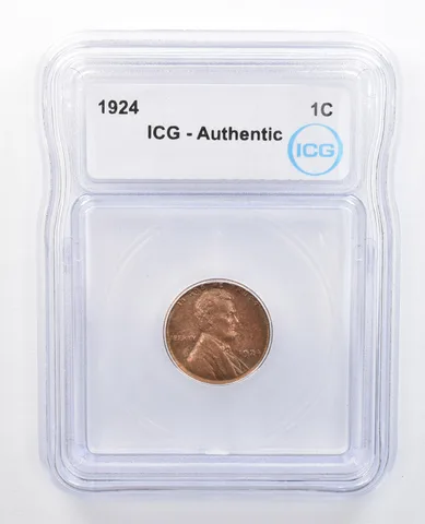 1924 Lincoln Wheat Cent Authentic ICG Beautiful Tone *7599