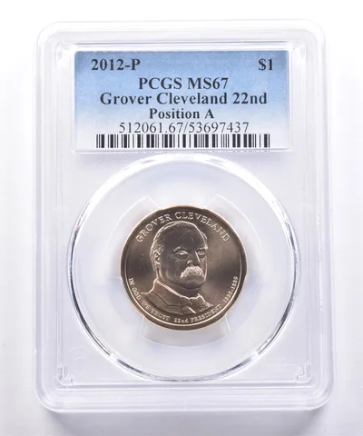 2012-P Presidential $1 Grover Cleveland 1st Term MS67 PCGS Blue Label