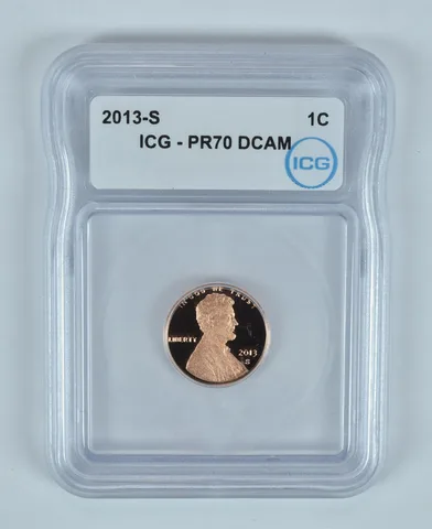 2013-S Lincoln Shield Cent PR70 DCAM ICG
