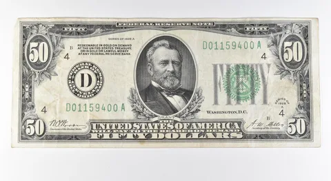 1928 A $50 Cleveland OH FRN Gold Certificate Green Seal *9623