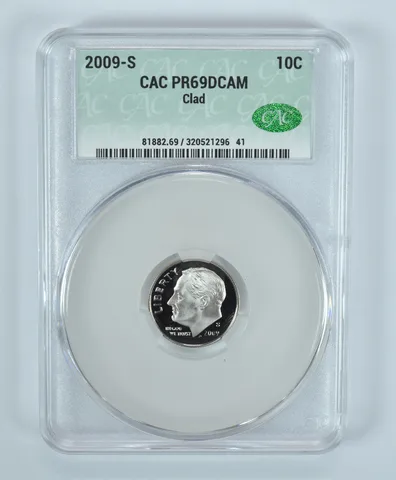 2009-S Roosevelt Dime CLAD PR69 DCAM CAC CACg