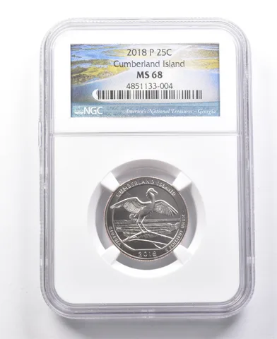 2018-P Washington Quarter Cumberland Island MS68 NGC a7710