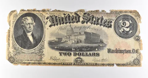 1917 $2 Legal Tender Red Seal Large Note Fr#60 *4663