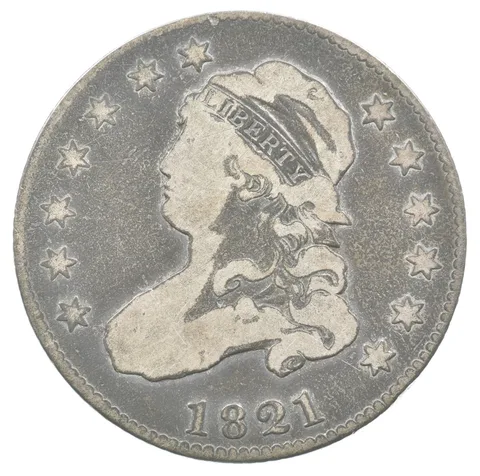 1821 Capped Bust Quarter *8207
