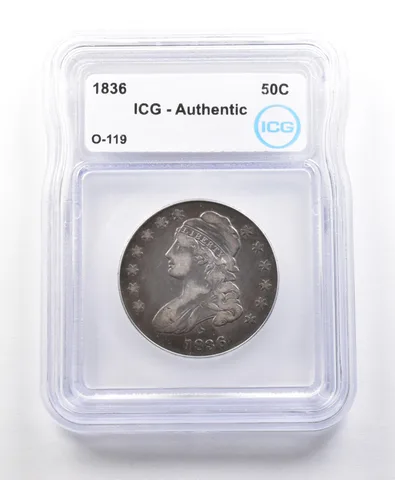 1836 Capped Bust Half Dollar O-119 Authentic ICG *5600
