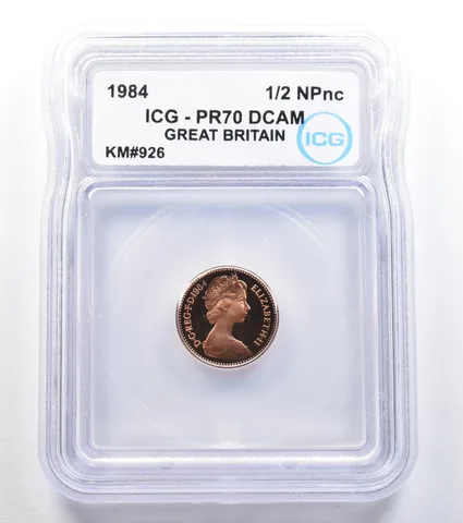 1984 Great Britain Half Penny KM#926 PR70 DCAM ICG *7845