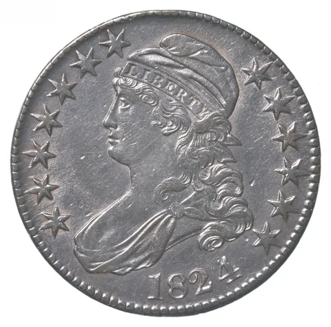 1824/4 Capped Bust Half Dollar Type 1 *8671