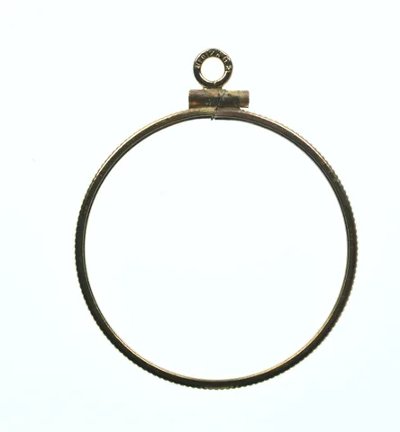 14K 29mm Gold Filled 1/2 Oz Mexico Libertad Coin Bezel Pendant Frame Edge *1431