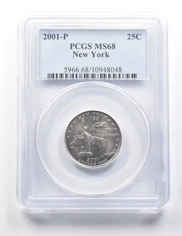 2001-P Washington State Quarter New York MS68 PCGS a9403