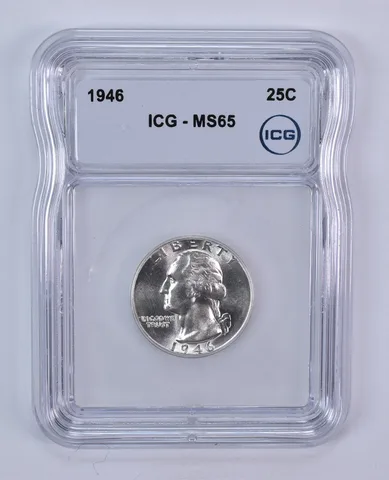 1946 Washington Quarter MS65 ICG