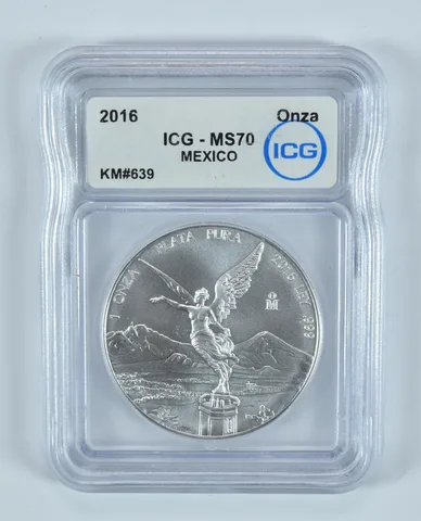 2016 Mexico 1 Onza Silver Libertad MS70 ICG