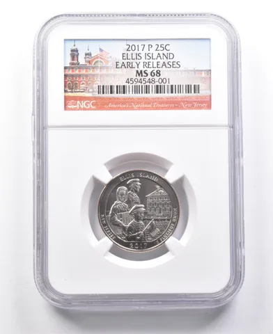 2017-P Washington Quarter Ellis Island Early Releases MS68 NGC a7694