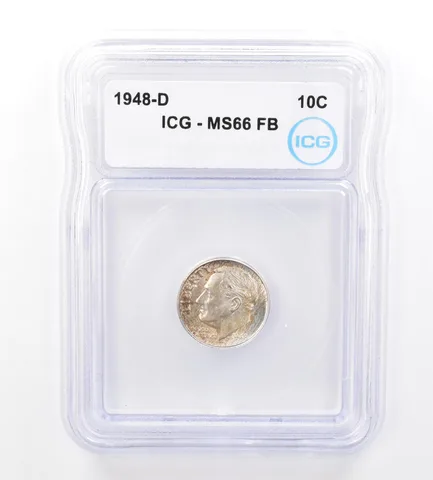1948-D Roosevelt Dime MS66 FB ICG Beautiful Tone *1644