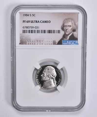 1984-S Jefferson Nickel PF69 UCam NGC Special Lbl