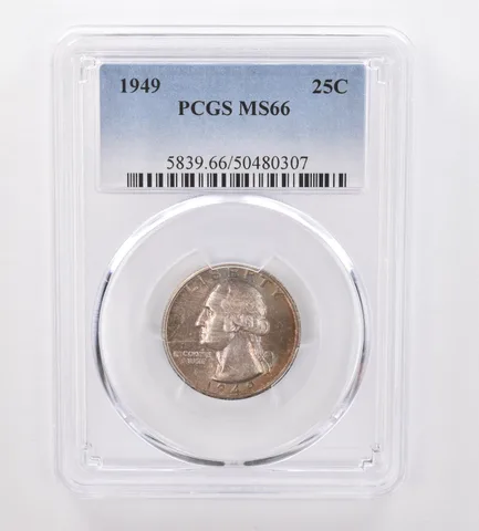 1949 Washington Quarter MS66 PCGS Beautiful Tone a0067