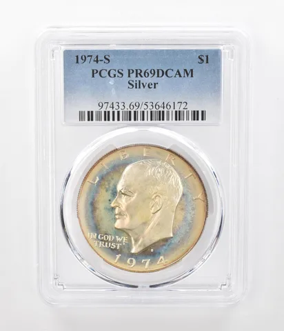 1974-S Eisenhower $1 Silver PR69 DCAM PCGS Beautiful Tone *1158