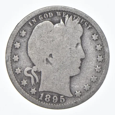 1895 Barber Quarter Average Circ