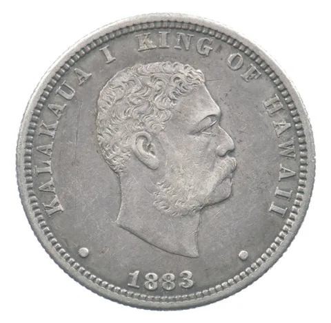 1883 Hawaii Quarter King Kalakaua I *4625