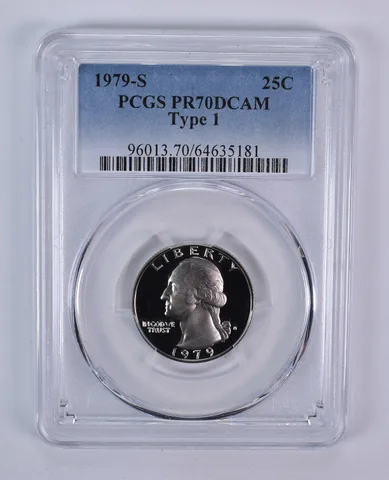 1979-S Washington Quarter Type 1 PR70 DCAM PCGS Blue Label