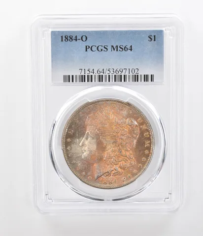 1884-O Morgan Silver Dollar MS64 PCGS Beautiful Tone a1193
