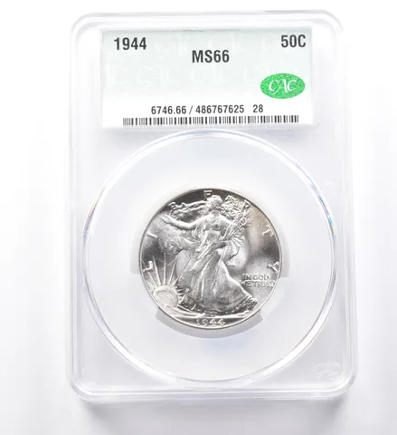 1944 Walking Liberty Half Dollar MS66 CAC *0001