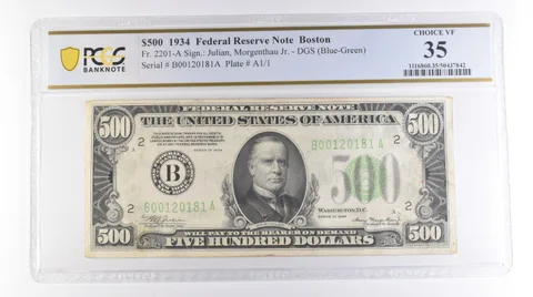 1934 $500 New York NY FRN Fr#2201-A Choice VF 35 PCGS a9693