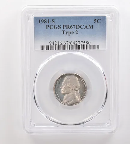 1981-S Jefferson Nickel Type 2 PR67 DCAM PCGS Beautiful Tone *3288