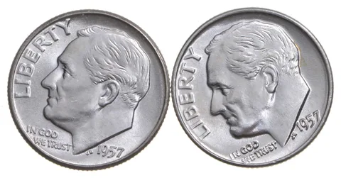 Choice Unc 1957 P+D Roosevelt Dime Gem BU Collection Lot Set
