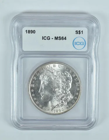 1890 Morgan Silver Dollar MS64 ICG