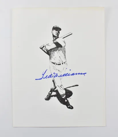 Ted Williams Signed Sketch SGC Authentic *4015