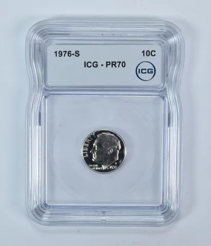 1976-S Roosevelt Dime PR70 ICG