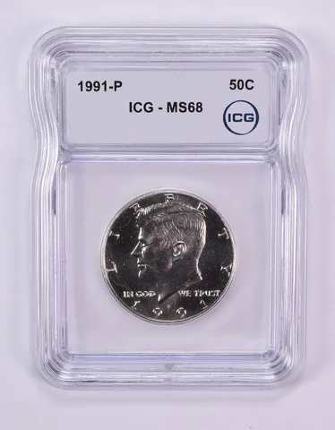 1991-P Kennedy Half Dollar MS68 ICG
