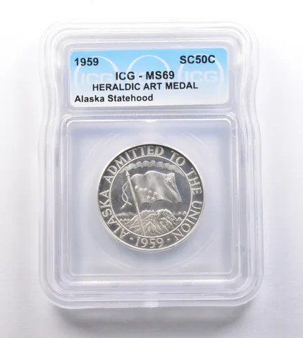 1959 So Called Half Dollar Alaska Statehood MS69 ICG