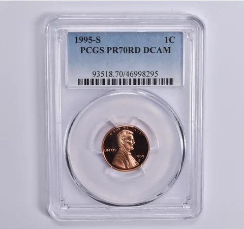 1995-S Lincoln Memorial Cent PR70 RD PCGS Blue Lbl