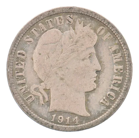 1914-D Barber Dime Beautiful Tone *2453