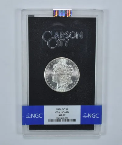1884-CC Morgan Silver Dollar GSA Hoard MS62 NGC