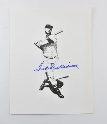 Ted Williams Signed Sketch SGC Authentic *4011