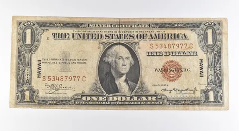 1935 A $1 Silver Certificate Brown Seal Hawaii Fr#2300 *0465
